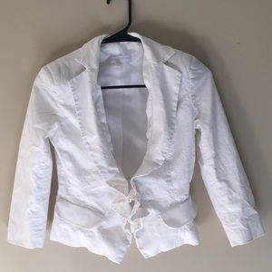 White Ruffle New York and Company Blazer